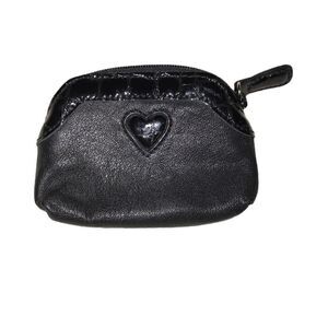 Black Leather Coin Purse